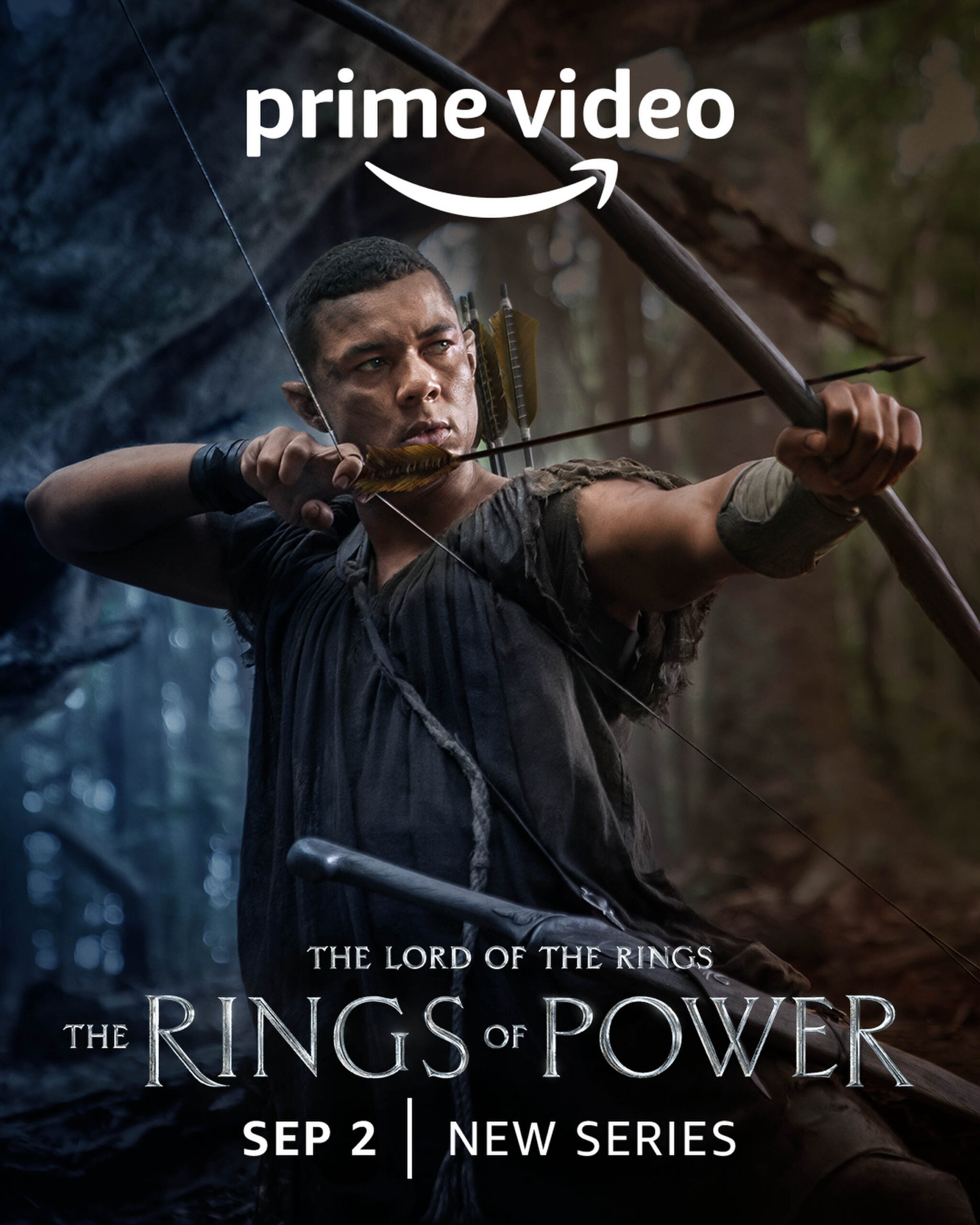 Ismael Cruz Córdova come Arondir - Il signore degli anelli Gli anelli del Potere - Character Poster (SDCC 2022) [credit: Crediti: Copyright Amazon Studios; courtesy of Prime Video]