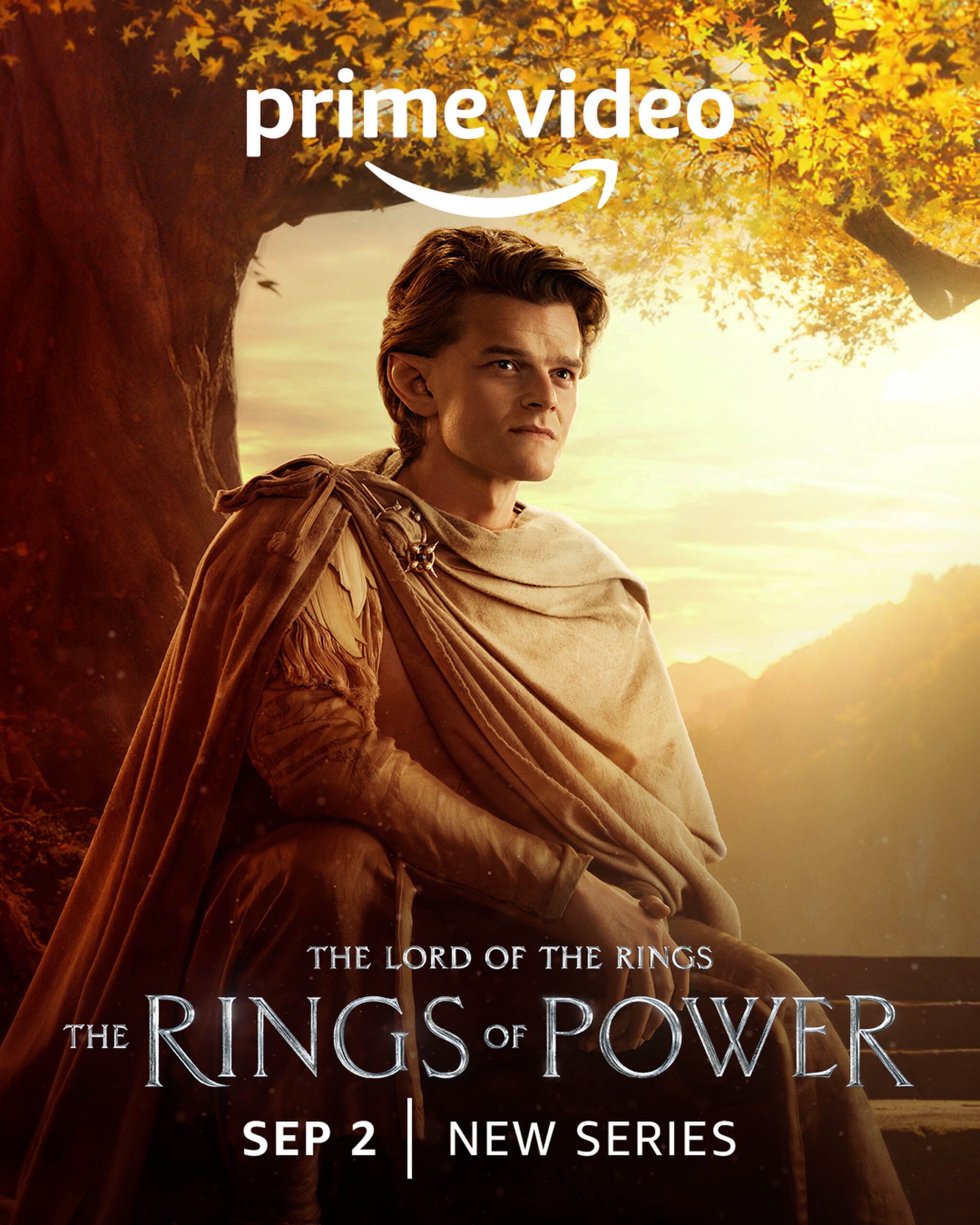 Robert Aramayo come Elrond - Il signore degli anelli Gli anelli del Potere - Character Poster (SDCC 2022) [credit: Crediti: Copyright Amazon Studios; courtesy of Prime Video]