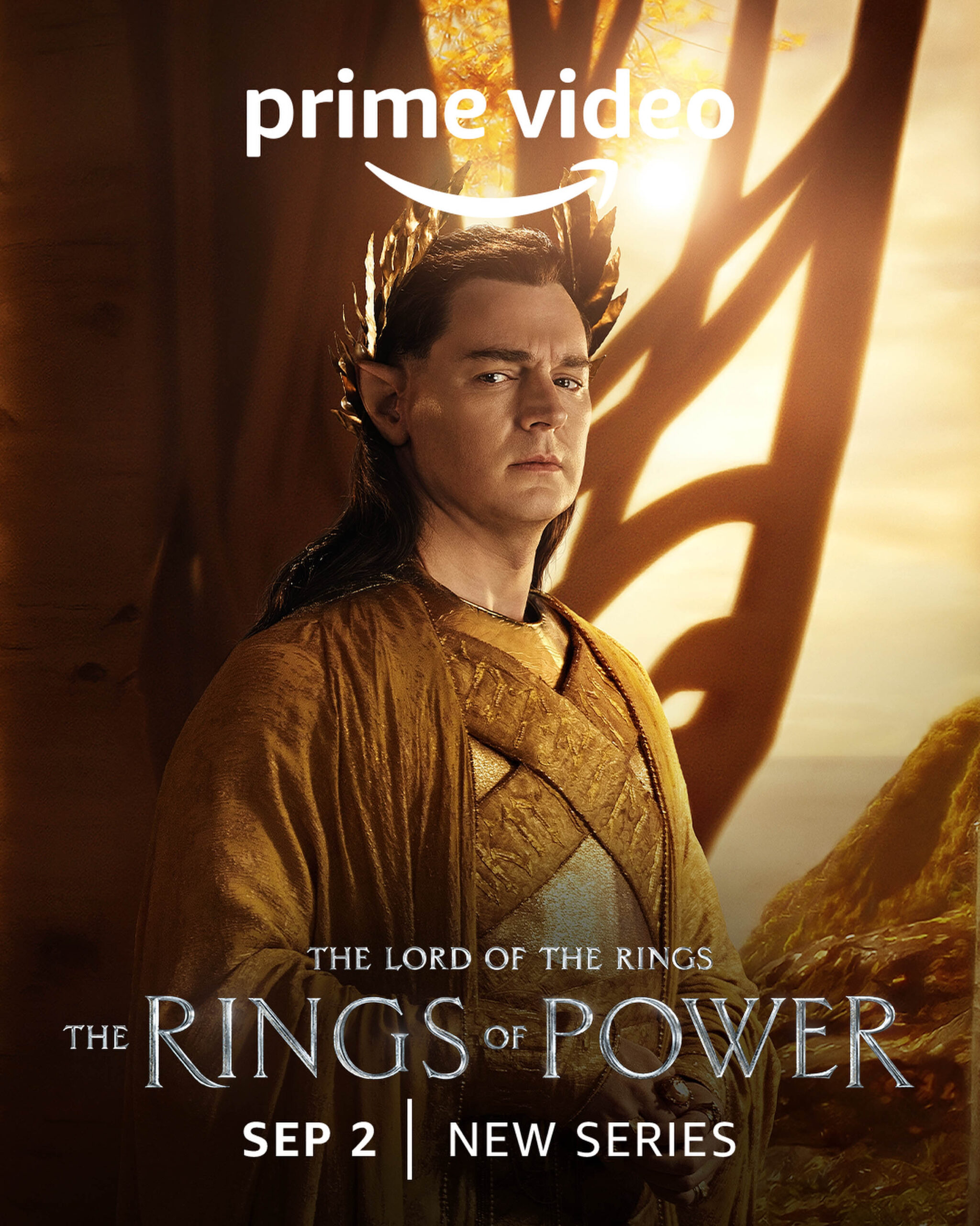 Benjamin Walker come High King Gil-galad - Il signore degli anelli Gli anelli del Potere - Character Poster (SDCC 2022) [credit: Crediti: Copyright Amazon Studios; courtesy of Prime Video]