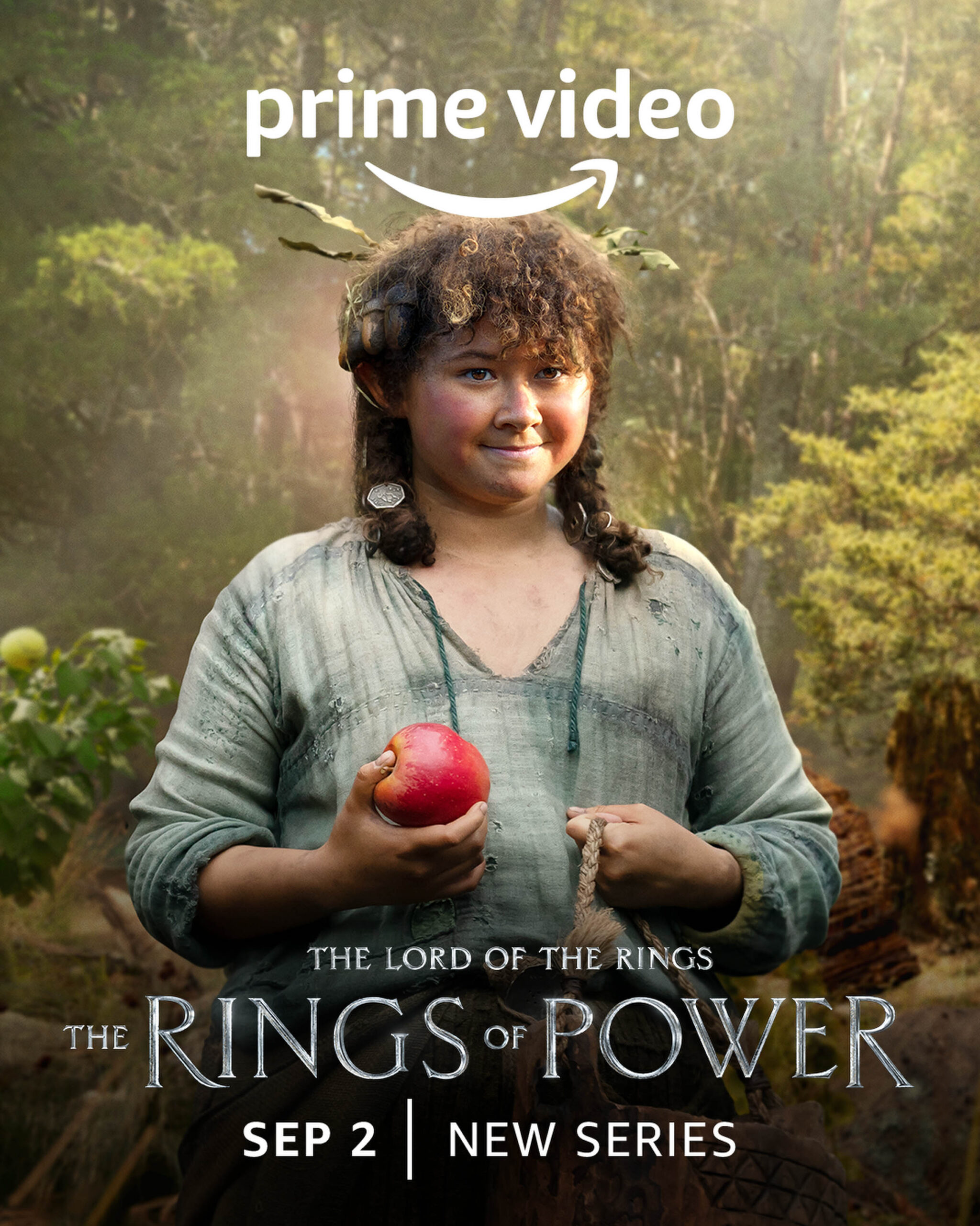 Megan Richards come Poppy Proudfellow - Il signore degli anelli Gli anelli del Potere - Character Poster (SDCC 2022) [credit: Crediti: Copyright Amazon Studios; courtesy of Prime Video]