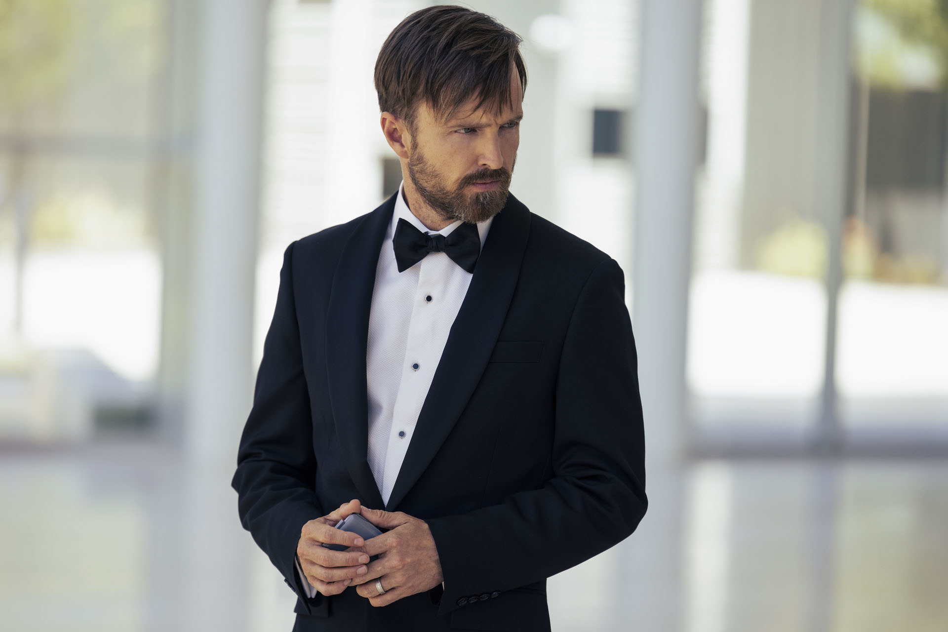 Aaron Paul in Westworld 4x02 [credit: foto di John Johnson/HBO; courtesy of WarnerMedia]