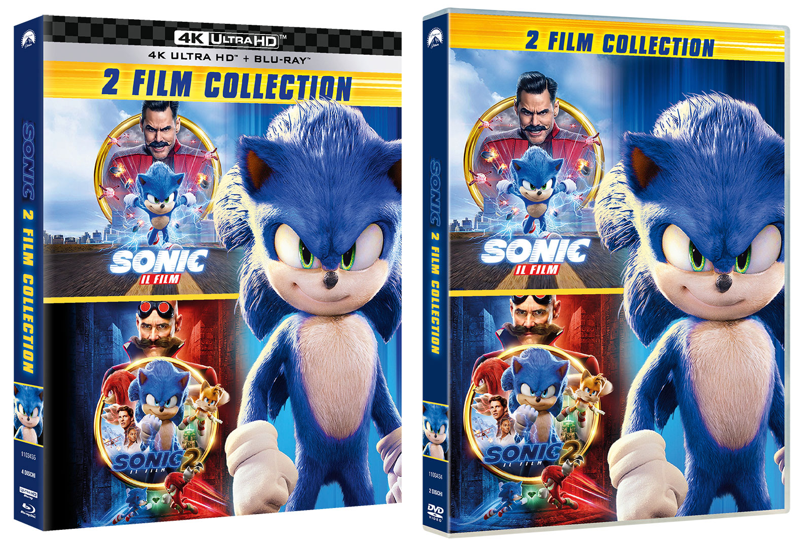 Sonic - 2 Film Collection in 4K UHD con Blu-ray e DVD