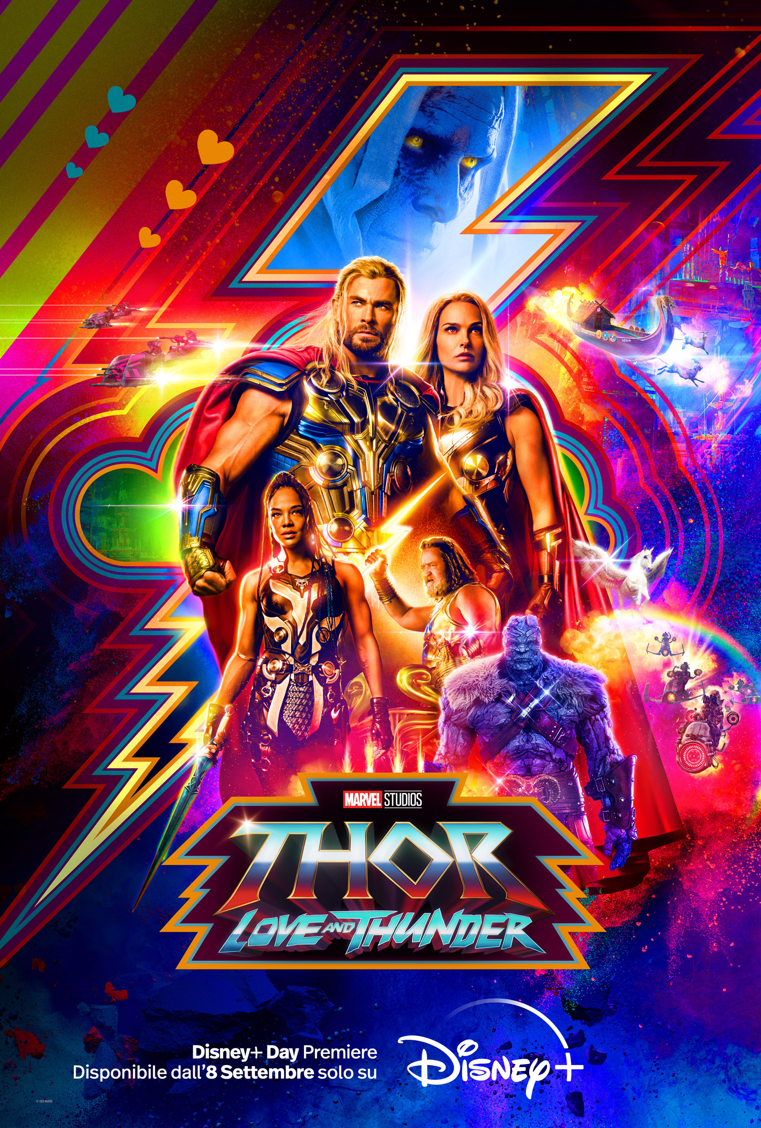 Thor: Love and Thunder - Poster uscita Disney+ (8 Settembre 2022)