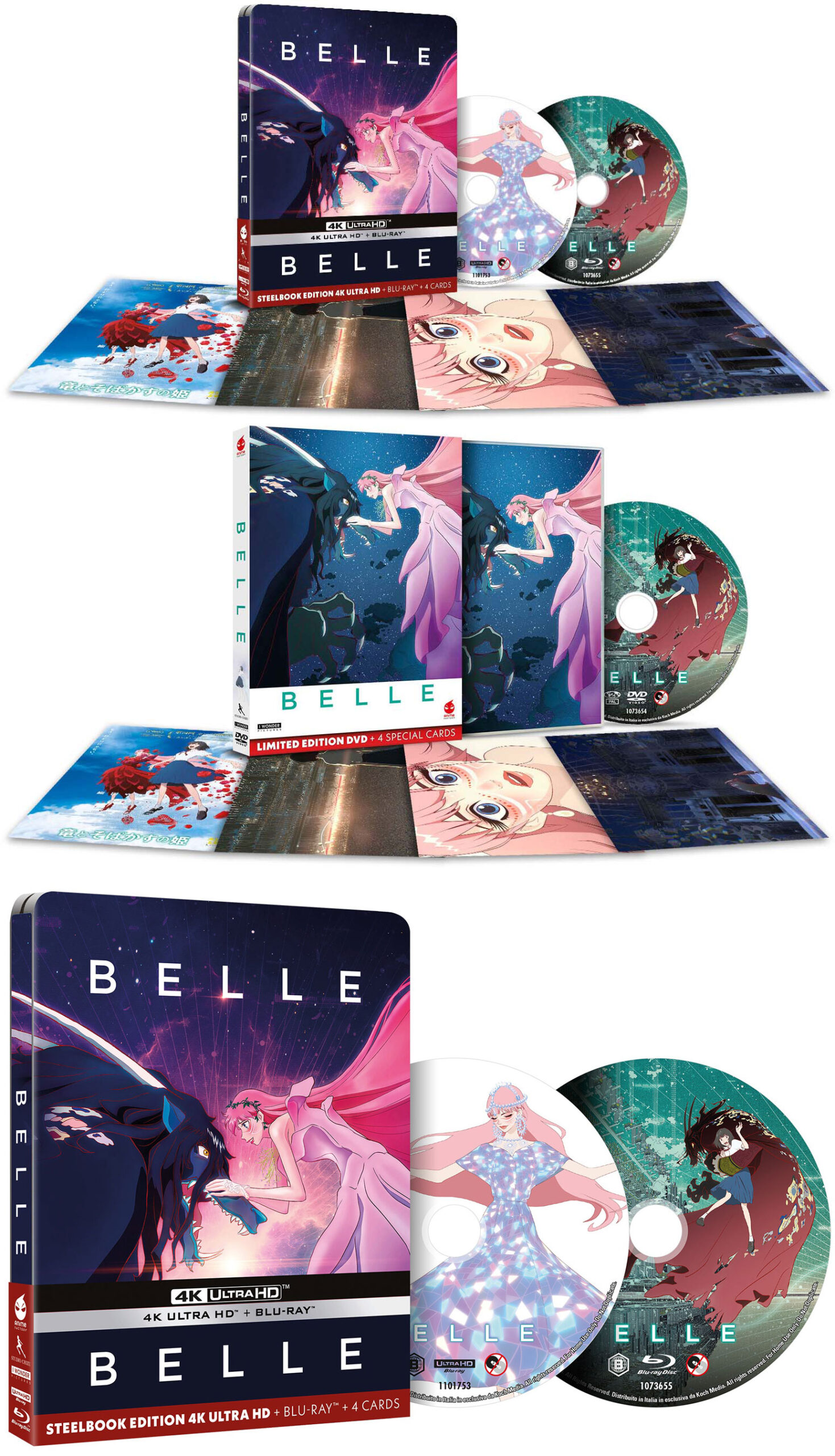 BELLE  in DVD e Steelbook 4K UHD + Blu-ray