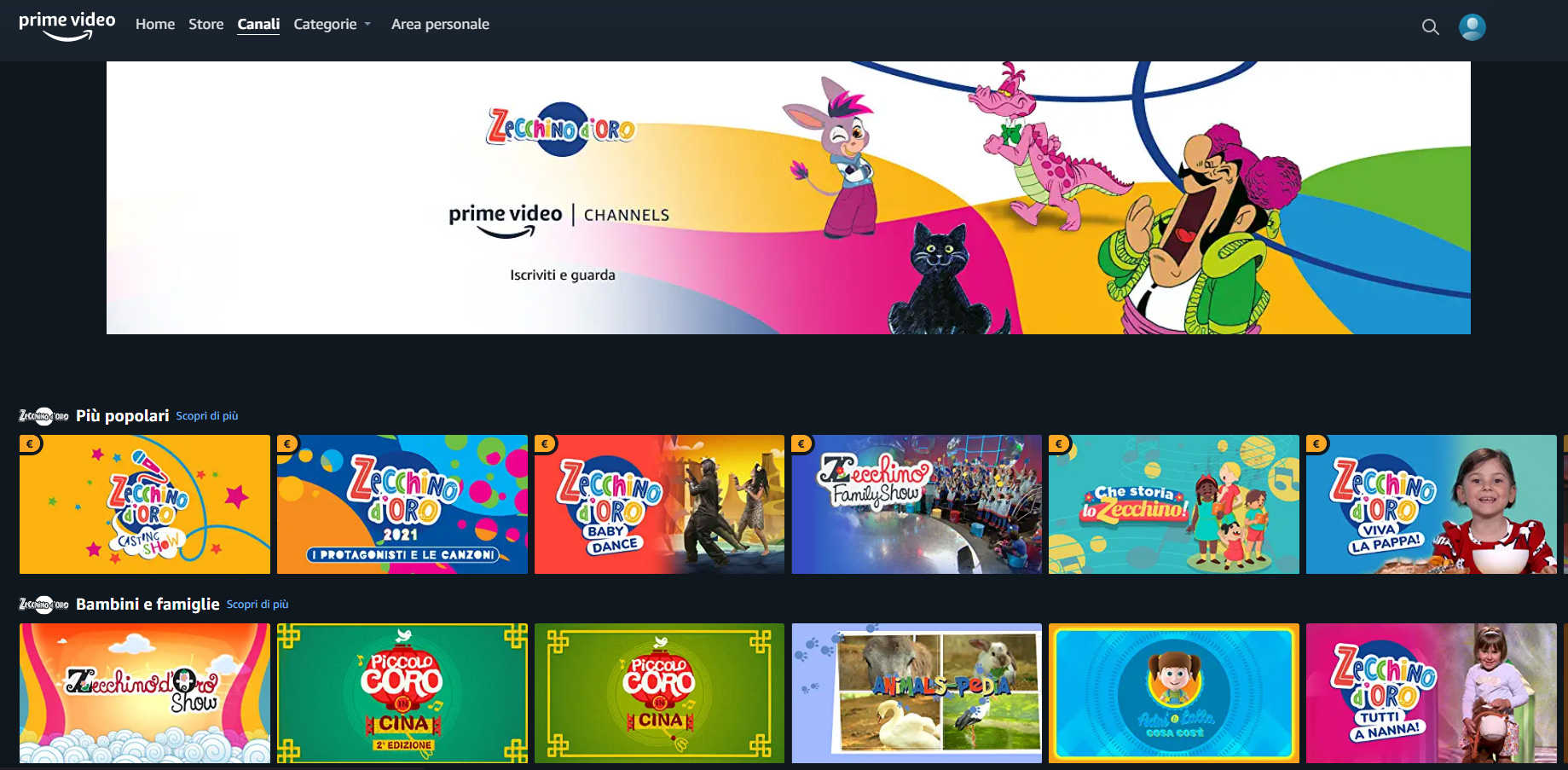 Zecchino d'Oro debutta su Prime Video Channels