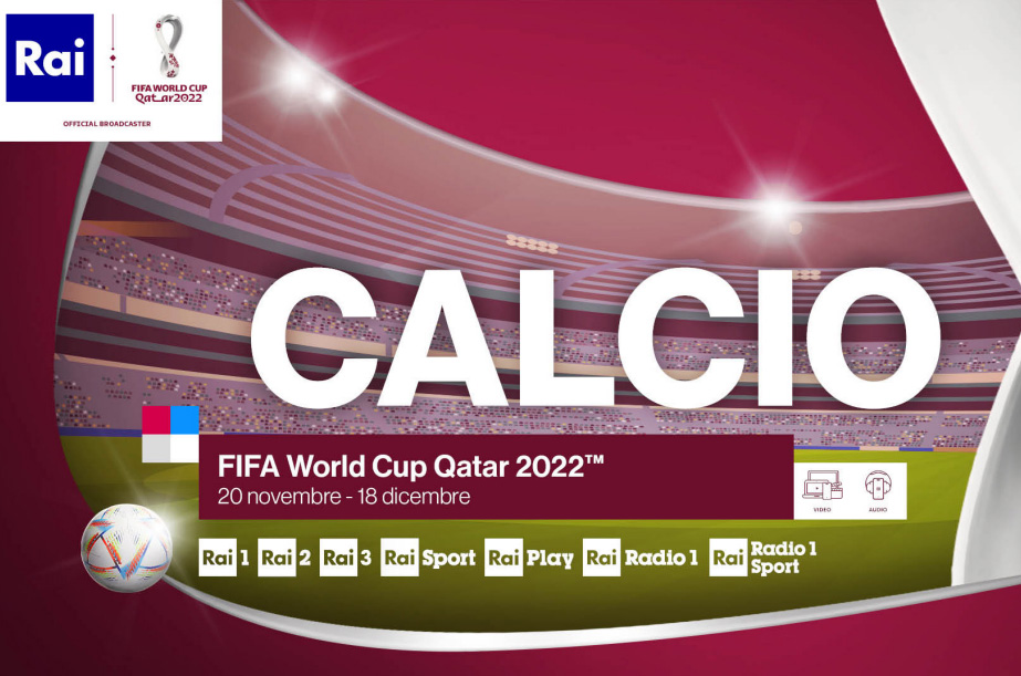 Coppa del Mondo FIFA Qatar 2022 sulla Rai in TV, Radio e Web