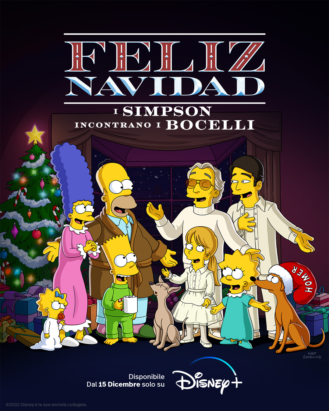 Feliz Navidad - I Simpson incontrano i Bocelli - Poster italiano [credit: courtesy of Disney]