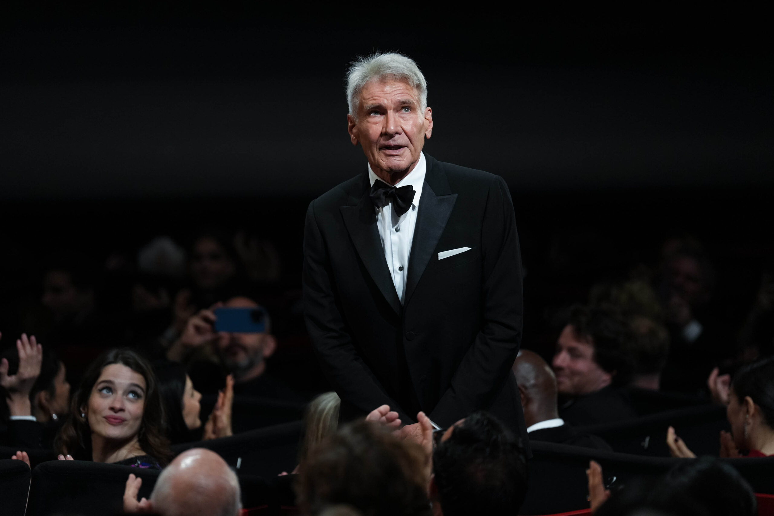 Harrison Ford alla anteprima mondiale del film Indiana Jones e il Quadrante del Destino al Festival di Cannes 76 il 18 maggio 2023 [tag: Harrison Ford] [credit: Serge Arnal; courtesy of Disney]