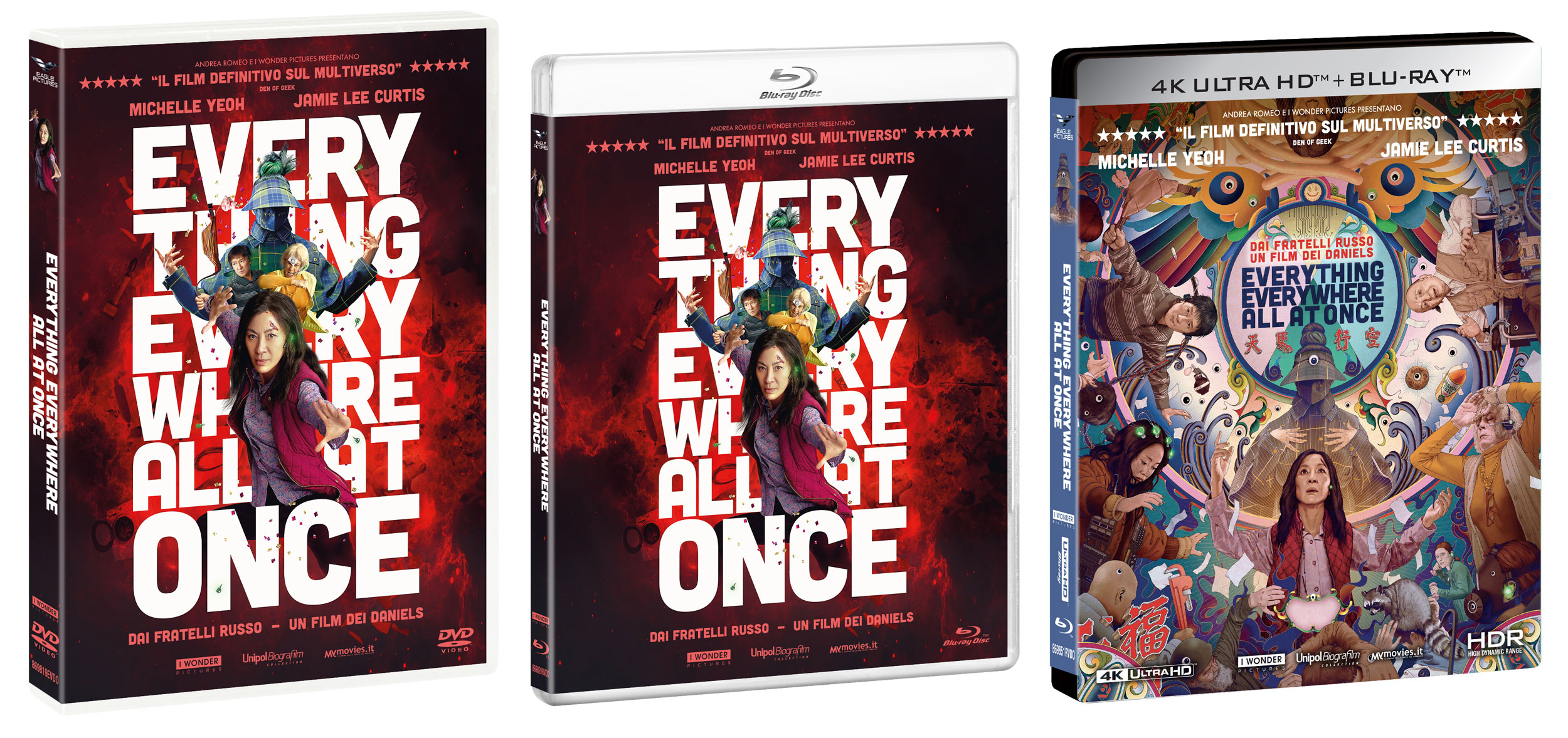 Everything Everywhere All at Once in DVD, Blu-Ray e 4K