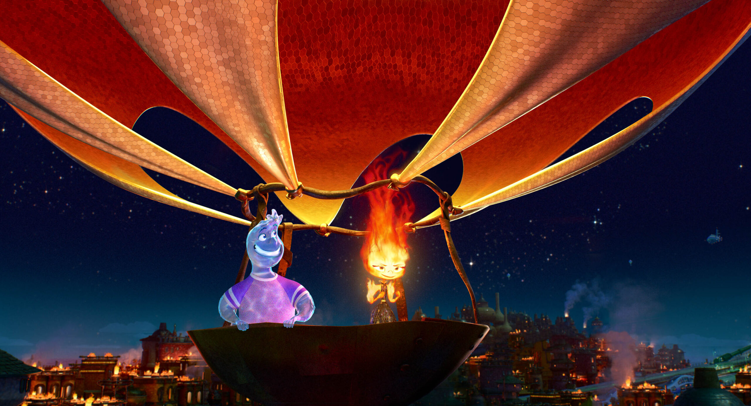 Elemental - immagine ufficiale [credit: Pixar; Copyright 2023 Disney/Pixar. All Rights Reserved; courtesy of Disney Italia]
