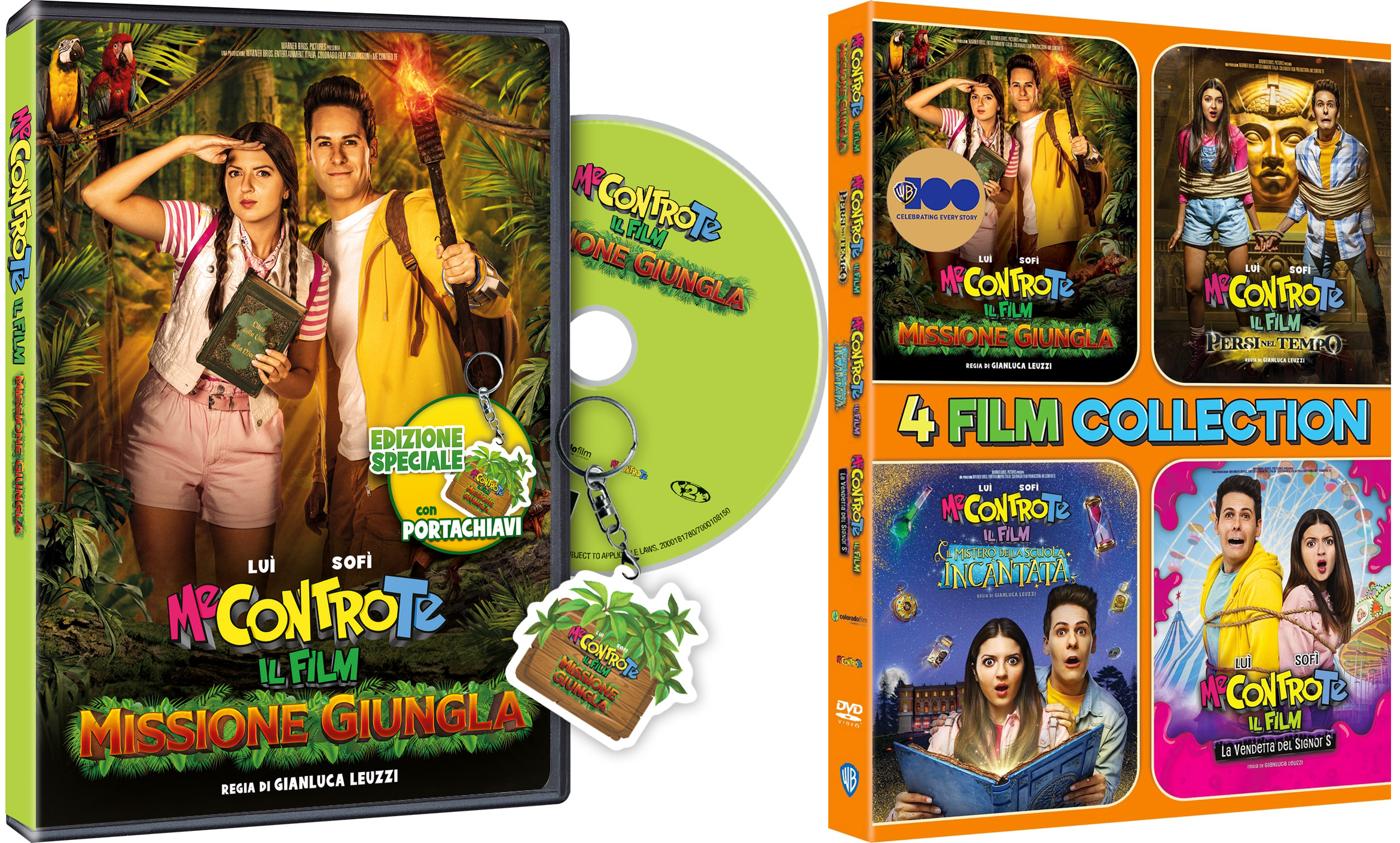 Me Contro Te Il Film - Missione Giungla in edizione speciale DVD con portachiavi e cofanetto con tutti i quattro film