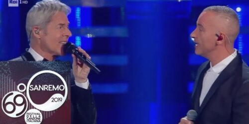 Sanremo 2019, Eros Ramazzotti e Claudio Baglioni cantano ‘Adesso tu’