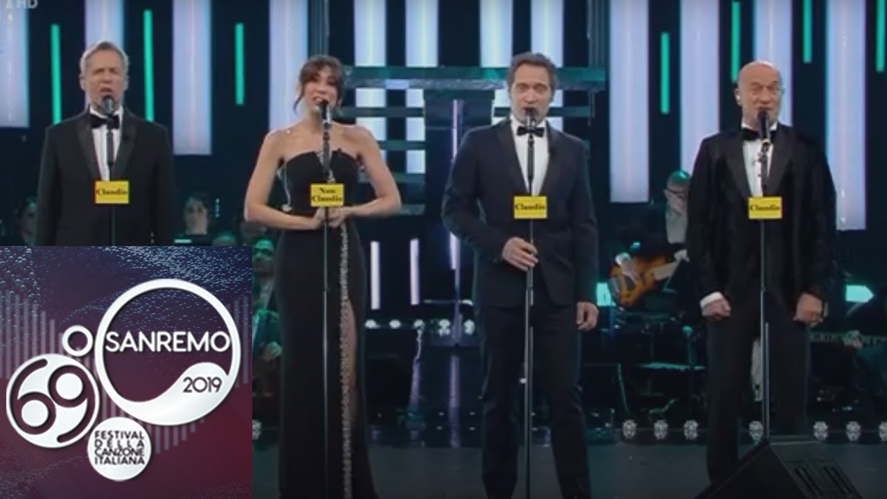 Sanremo 2019, l'omaggio al Quartetto Cetra con Claudio Santamaria