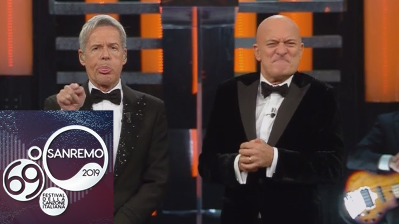 Sanremo 2019, Claudio Baglioni, Claudio Bisio e l'uso della punteggiatura nelle canzoni
