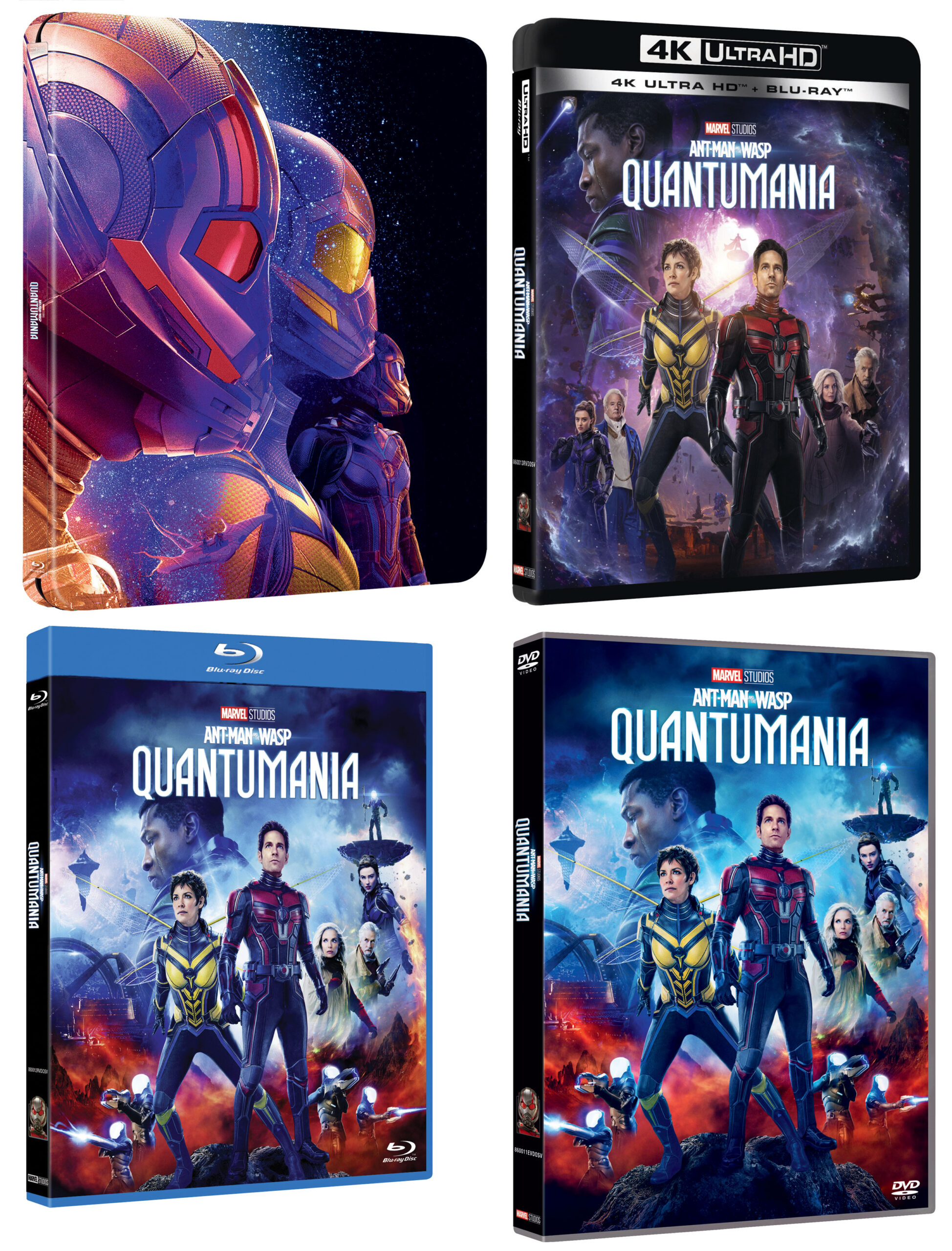 Ant-Man-and-Wasp - Quantumania in DVD, Blu-ray, 4K e Steelbook 4K