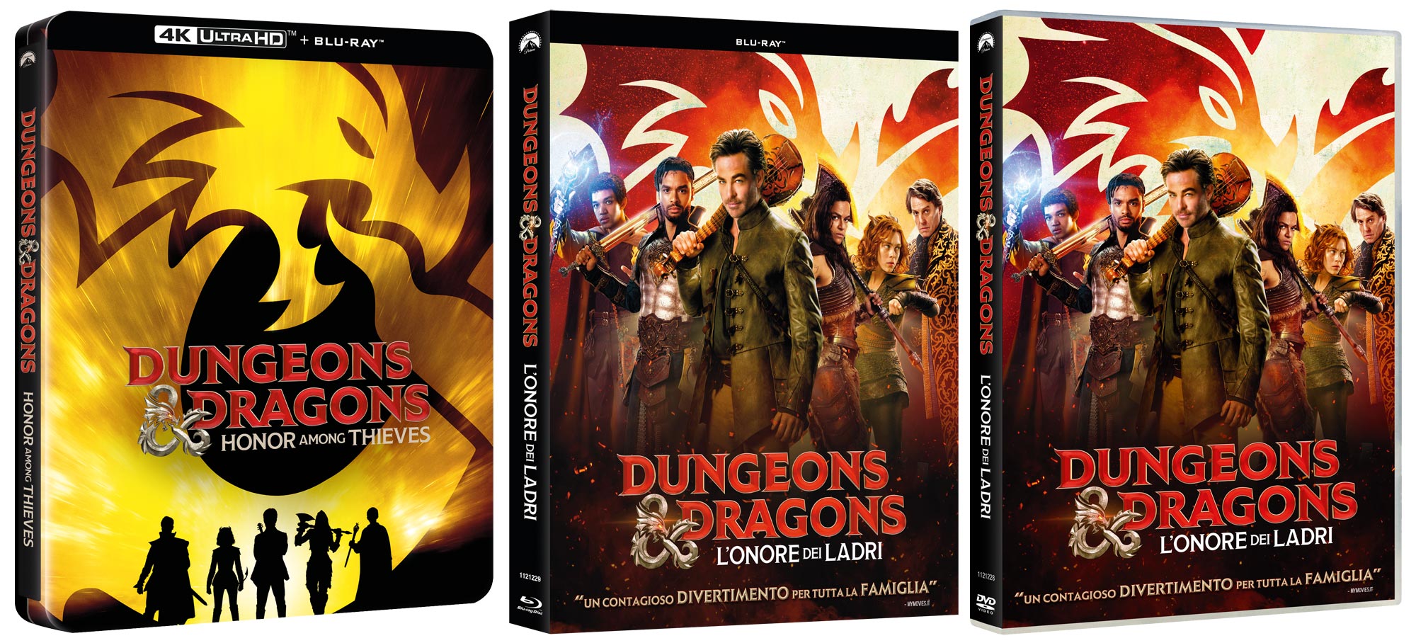 Dungeons & Dragons L'Onore dei Ladri in Steelbook, Blu-Ray e DVD (packshot)