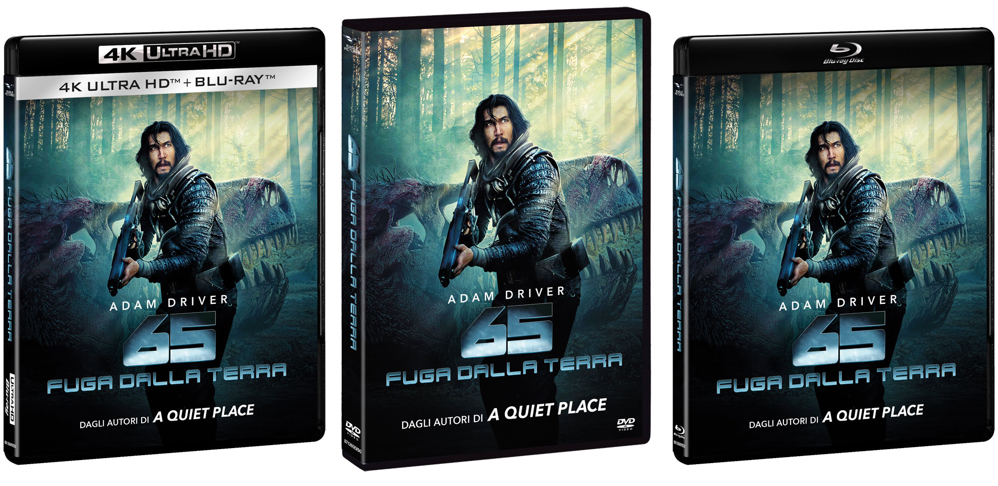 65 Fuga dalla Terra in DVD, Blu-ray e 4K Ultra HD