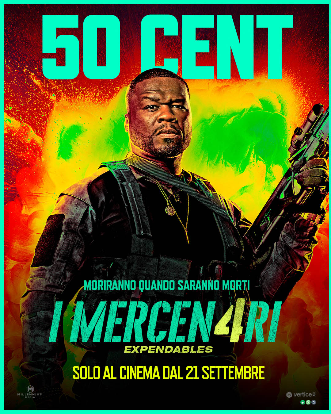 I Mercen4ri - Expendables Poster personaggio 50 CENT