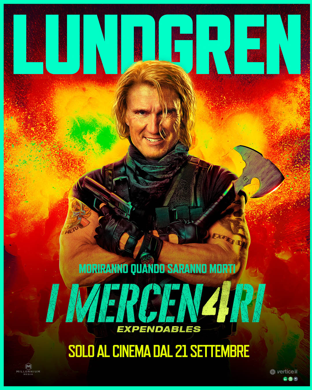 I Mercen4ri - Expendables Poster personaggio Dolph Lundgren