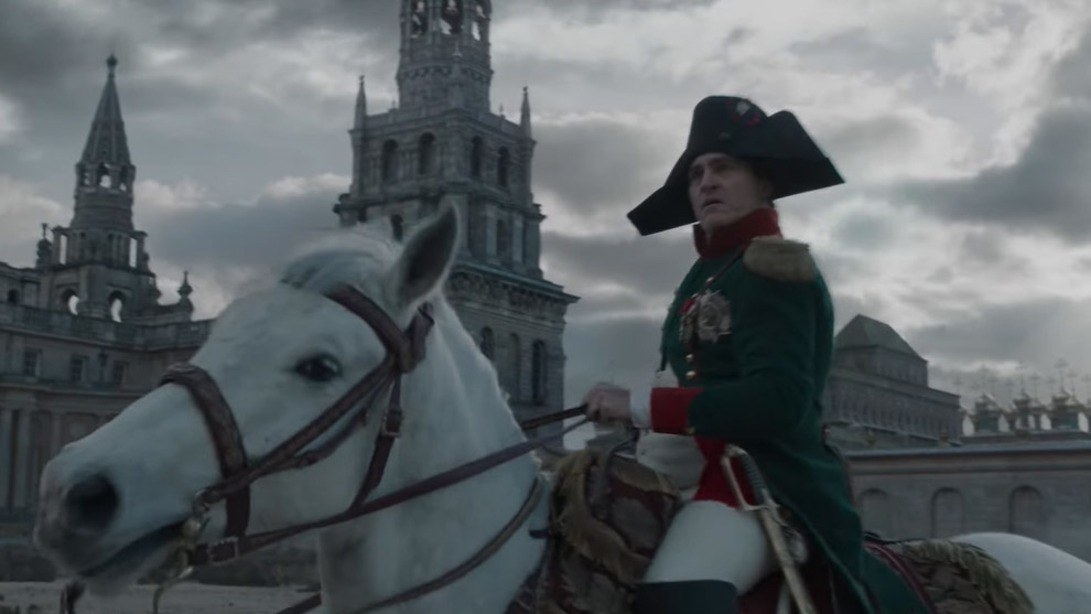 Napoleon, scena da trailer film di Ridley Scott con Joaquin Phoenix