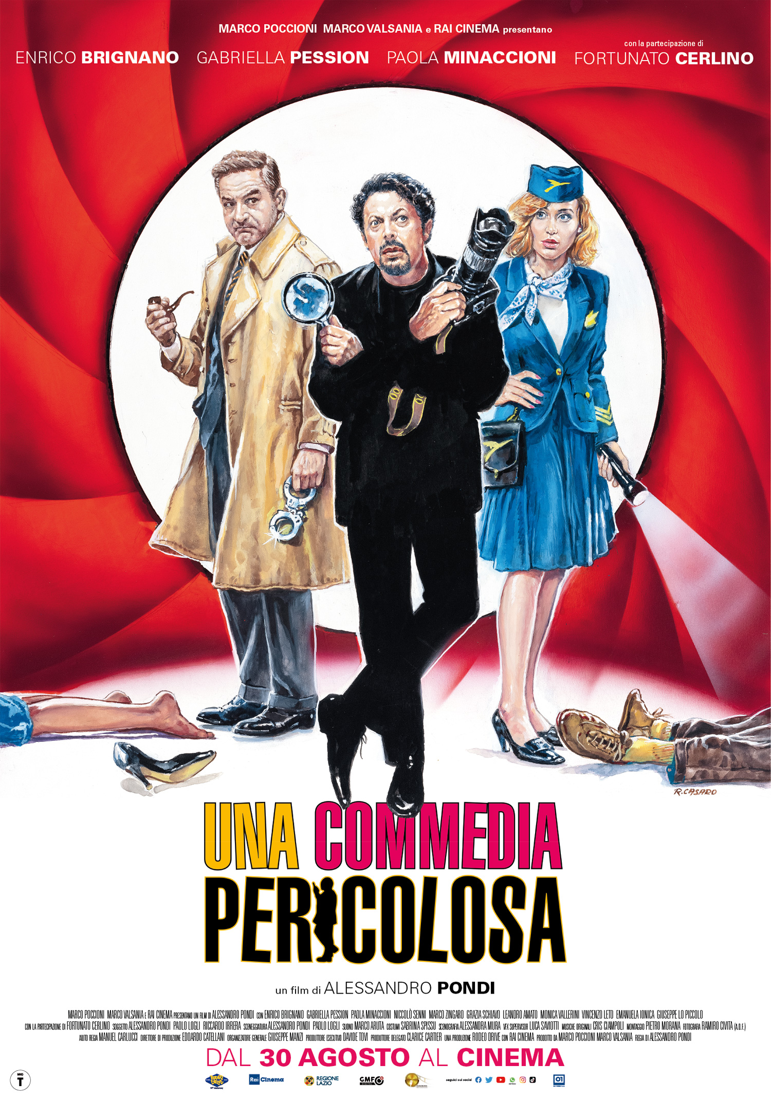 Una Commedia Pericolosa di Alessandro Pondi, poster del film illustrato da Renato Casaro