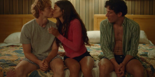 Zendaya, Josh O'Connor e Mike Faist in una scena di Challengers di Luca Guadagnino (da trailer)