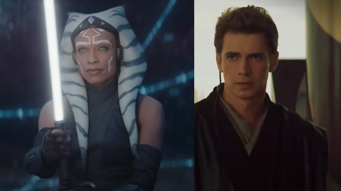 Ahsoka (Rosario Dawson) e Anakin Skywalker (Hayden Christensen)