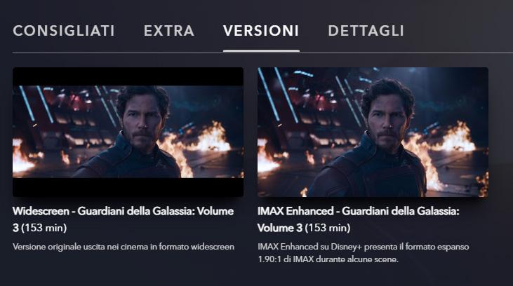 Guardiani della Galassia vol. 3 IMAX Enhanced Disney Plus - miniatura corretta