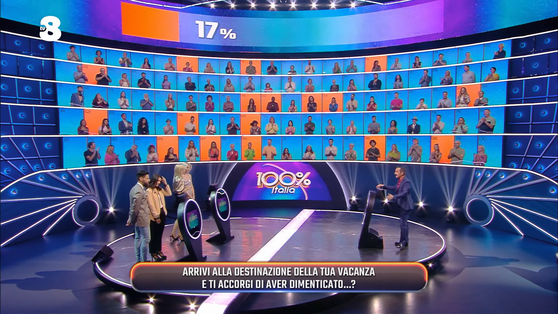 100% Italia con Nicola Savino, scena da puntata
