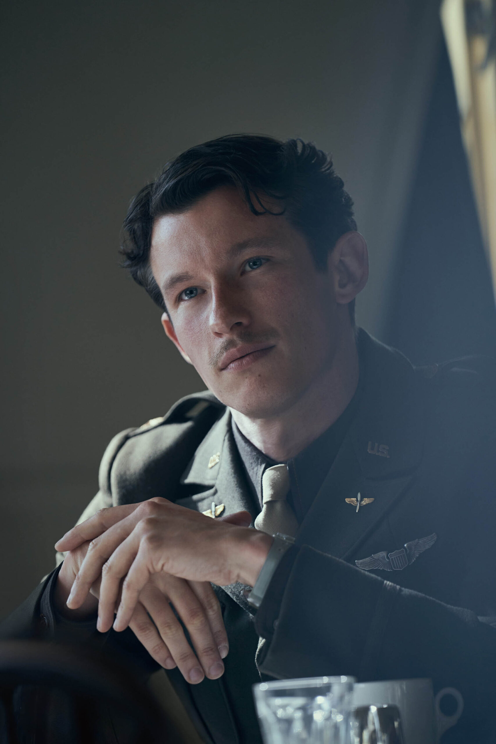 Callum Turner in Masters of the Air 1x02 [credit: Robert Viglasky; courtesy of Apple]