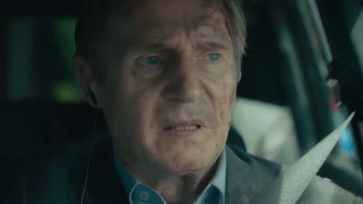 Retribution con Liam Neeson, scena da trailer