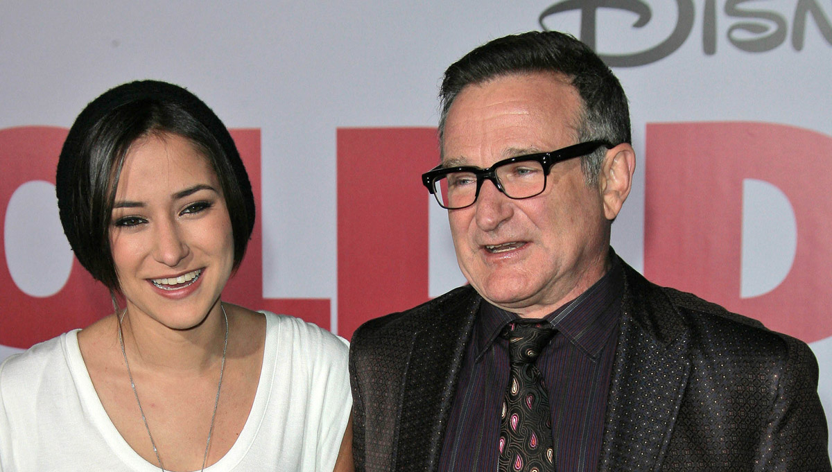 Zelda Williams e il padre Robin Williams alla première mondiale di 'Old Dogs' a El Capitan Theatre, Hollywood, CA, il 9 settembre 2011