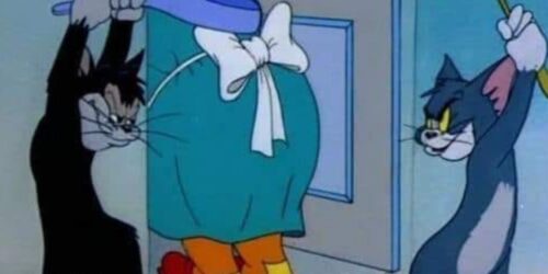 Tom e Jerry, come mai nel cartone animato non si vedono le facce delle persone?
