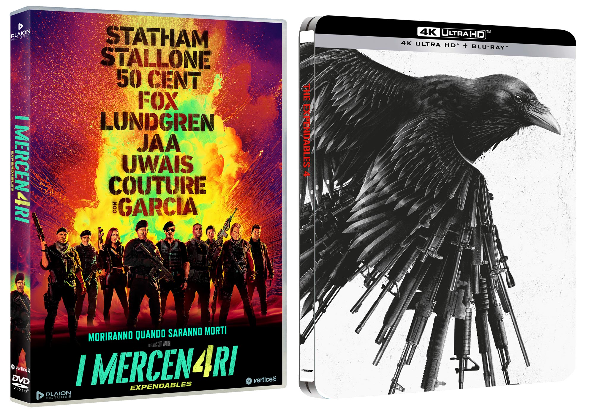 I Mercen4ri - Expendables in DVD e Steelbook 4K Ultra HD + Blu-ray