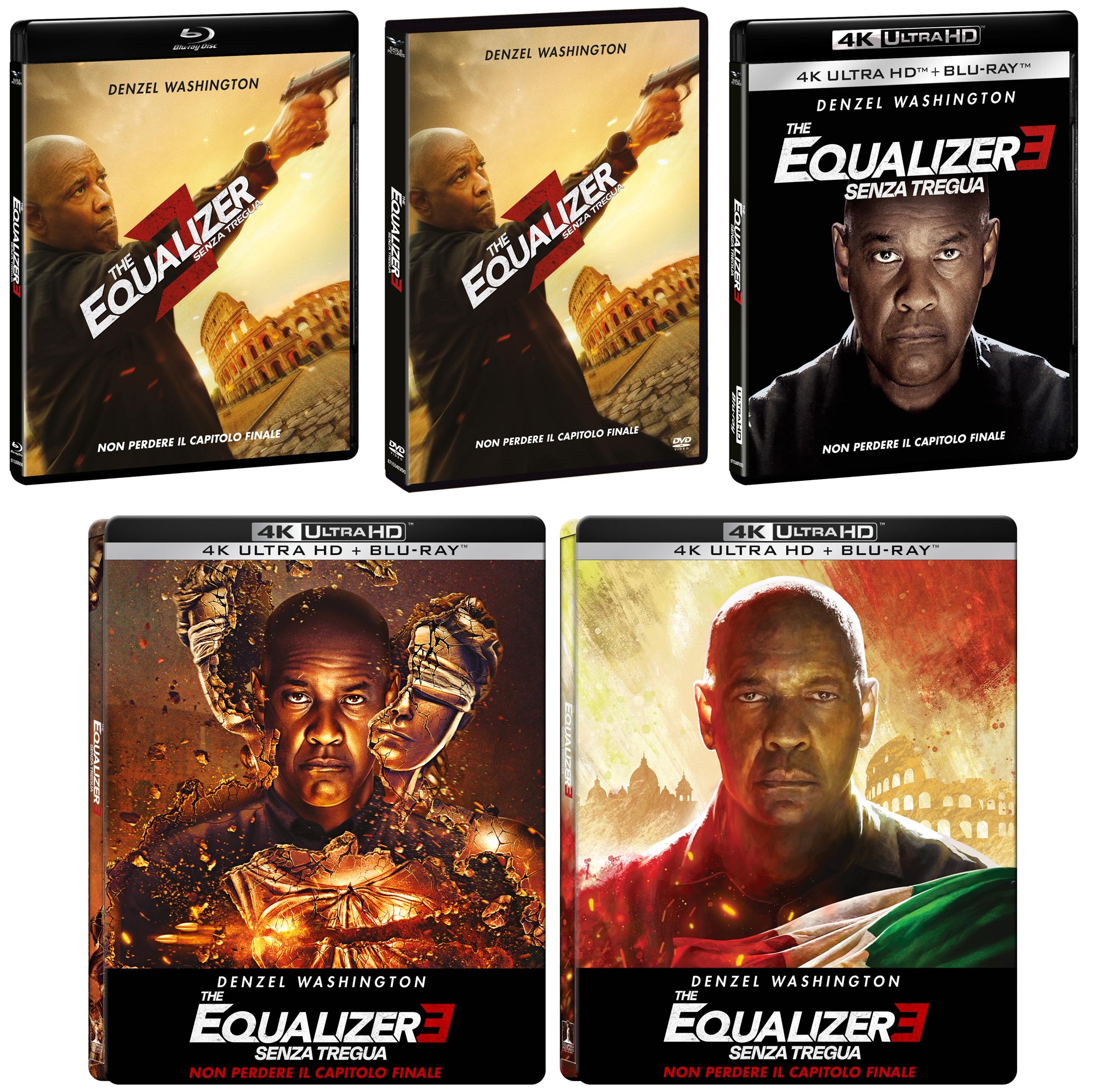 The Equalizer 3 - Senza Tregua in DVD, Blu-ray, 4K e Steelbook 4K