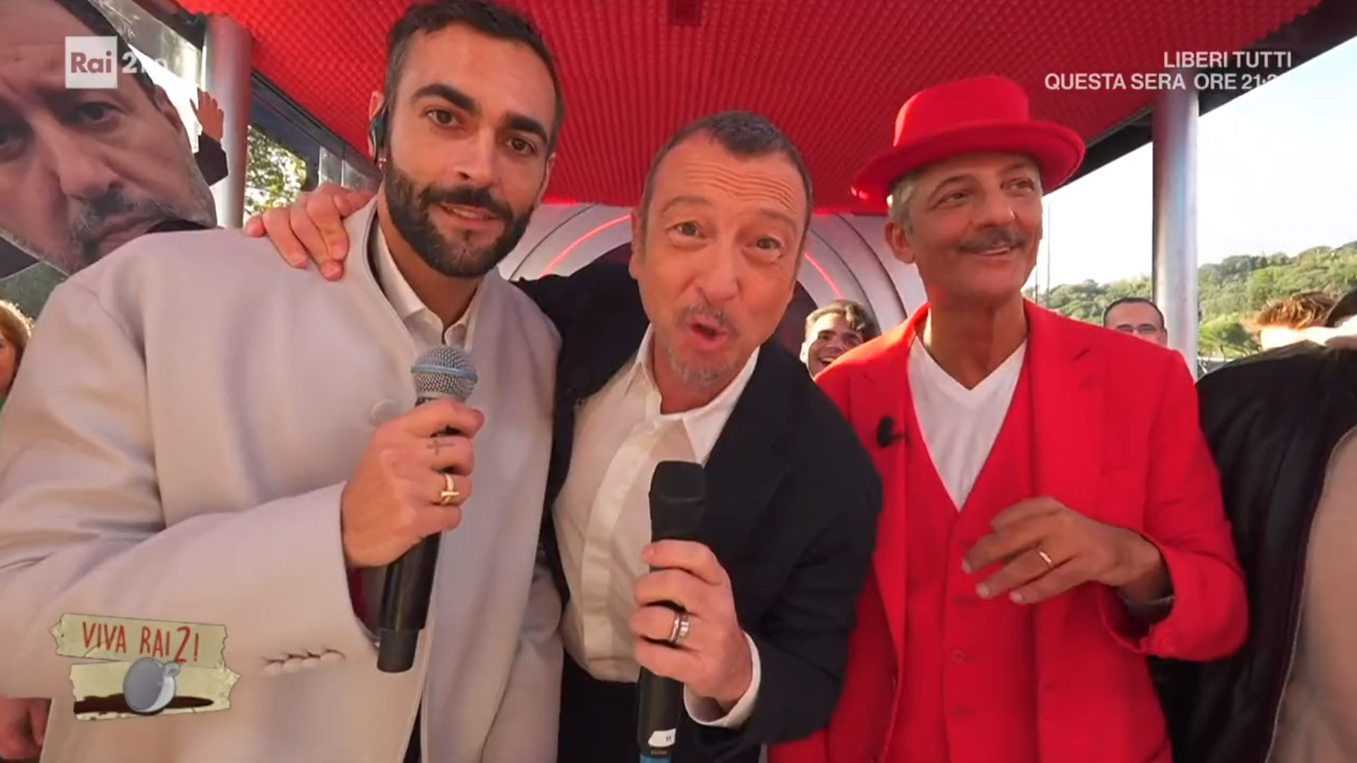 Viva Rai2 - 6 novembre 2023 - Marco Mengoni, Amadeus e Fiorello