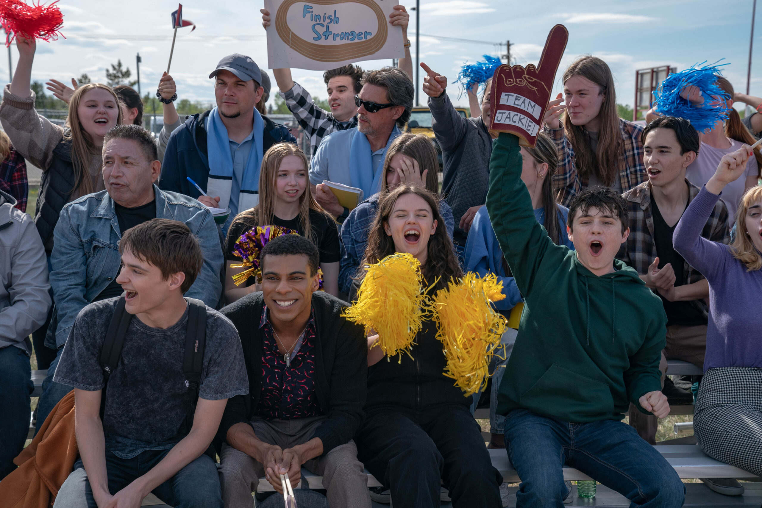 Corey Fogelmanis come Nathan, Jaylan Evans come Skylar, Ellie O'Brien come Grace e Ashby Gentry come Alex in Uno splendido errore 1x08 [tag: Corey Fogelmanis, Jaylan Evans, Ellie O'Brien, Ashby Gentry] [credit: Chris Large/Netflix; Copyright 2023 Netflix, Inc]